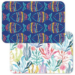 "Along the Coast Reversible Rectangular Plastic Placemat - Boutique Bella BellaPlacemats