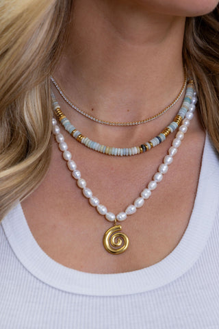 Amazonite Beaded Necklace - Boutique Bella BellaNecklace