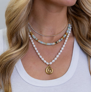 Amazonite Beaded Necklace - Boutique Bella BellaNecklace