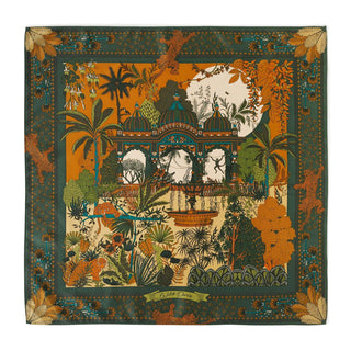 Amber Palace Smokey Olive Mini Square Scarf - Boutique Bella BellaScarf