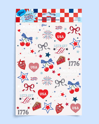 America 250 Tattoos | patriotic, 4th of july, usa, temporary - Boutique Bella BellaTattoos