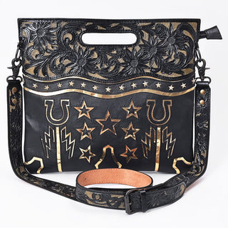 American Darling Black Patent Western Tote Bag - Boutique Bella BellaHandbag