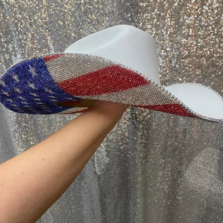 American Flag Hat in White - Boutique Bella BellaHat