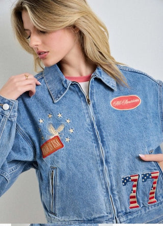 Americana Denim Jacket - Boutique Bella BellaDenim Jacket