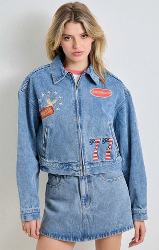 Americana Denim Jacket - Boutique Bella BellaDenim Jacket