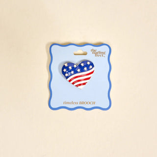 Americana Heart Timeless Brooch - Boutique Bella BellaBrooch
