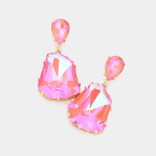 Angle & Stone Earrings - Boutique Bella BellaEarrings