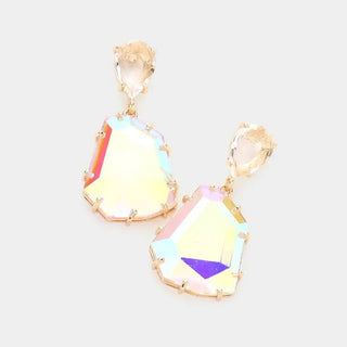 Angle & Stone Earrings - Boutique Bella BellaEarrings