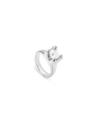 Anima - Silver Ring with White Cubic Zirconia - Boutique Bella Bellarings