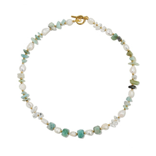 Aquamarine Toggle Necklace - Boutique Bella BellaNecklace