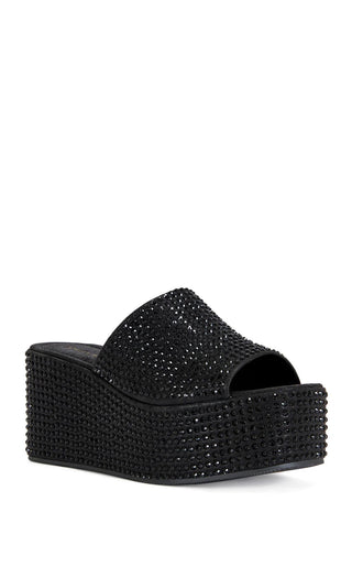 ARACHNA - BLACK RHINESTONE PLATFORM SANDAL - Boutique Bella BellaPlatform Sandal