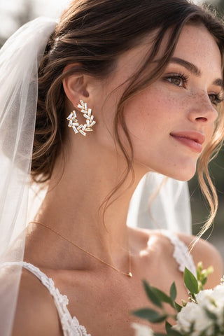 Arianna Baguette Earring Large - Boutique Bella BellaEarring
