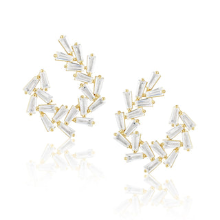 Arianna Baguette Earring Large - Boutique Bella BellaEarring