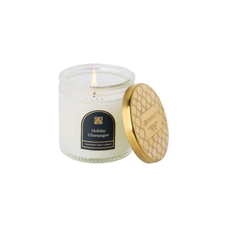 Aromatique Holiday Champagne - Textured Glass Candle - 6 oz - Boutique Bella BellaCandle