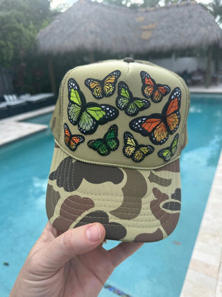 Assorted Flutter on Trucker Hat - Boutique Bella BellaTrucker Hat