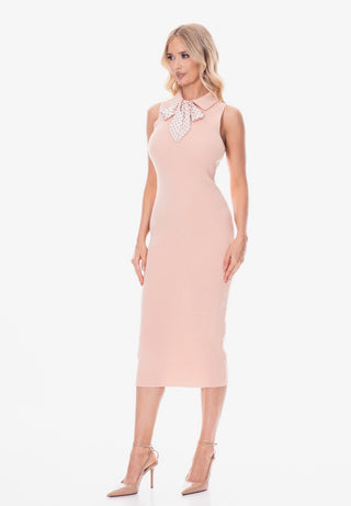 Audrey After Hours Midi Dress - Blush - Boutique Bella BellaDress