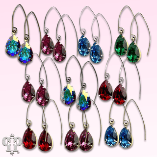 Austrian crystal pear drop earring - Boutique Bella BellaEarrings