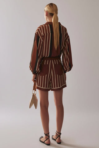 Autumn Lines Trouser Shorts - Boutique Bella BellaShorts