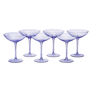 Lavender Champagne Coupes 12OZ Set Of 6 By Colored Champagne Glasses Prosecco Mimosa
