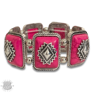 Rectangle aztec stone bracelet - LC