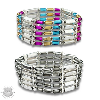 Stretch tube bead bracelet