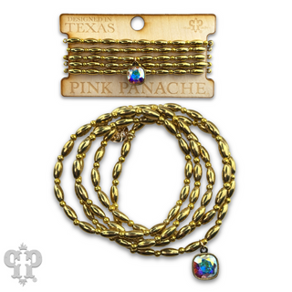 Rice bead bracelet with a crystal from Swarovski®