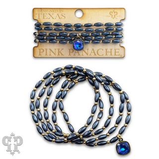 Rice bead bracelet with a crystal from Swarovski®