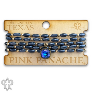 Rice bead bracelet with a crystal from Swarovski®