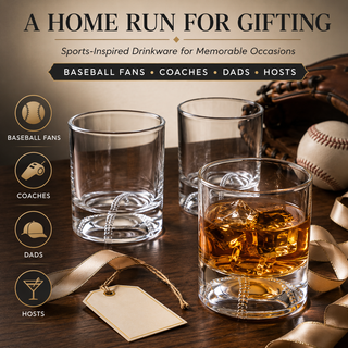 Baseball Whiskey Glass 12OZ Single Whiskey Glass By Perfect For Any Occasion Basebal