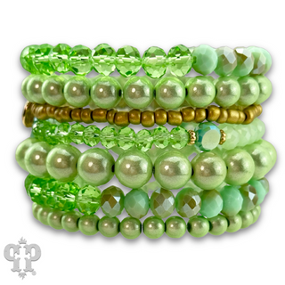 Shining bead mixed bracelet set