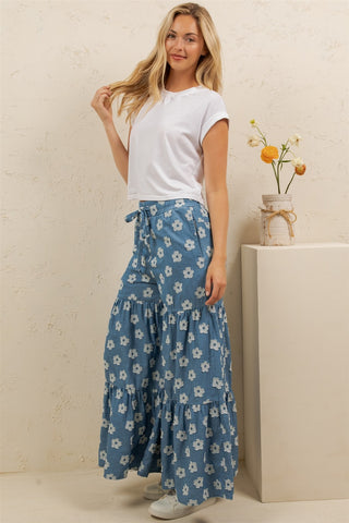 Daisy Meadow Tiered Wide-leg Pant