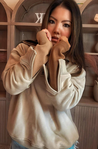Cozy Keepsakes™ LayerPop™ Extended Cuffs Quarter Zip