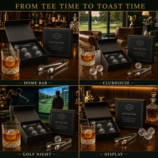 Golf Ball Whiskey Coolers Pack Of 5 Mens Gift Set Golfers Whiskey Chill Stones Reusable Cooling Ball