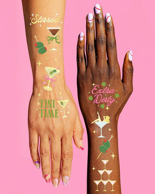 Extra Dirty Martini Temporary Tattoos | 50 Pack, Cheers