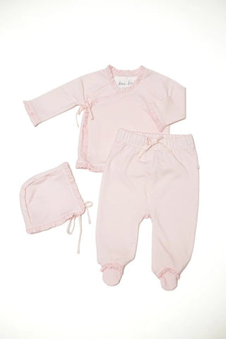 Baby Take me Home Ruffle 3 Piece Set - Pedal Pink - Boutique Bella BellaKids Clothing