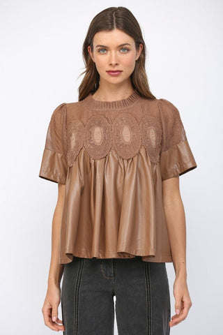 Babydoll in Mocha Top - Boutique Bella BellaTops
