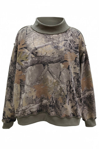 Backwoods Chic Camo Mockneck - Boutique Bella BellaSweatshirt