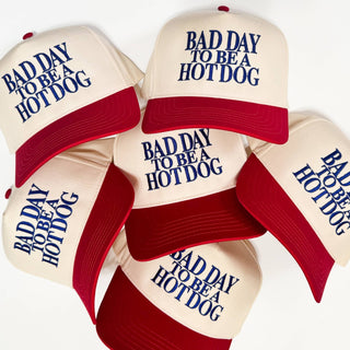 Bad Day to Be a Hot Dog Vintage Trucker Hat - Boutique Bella BellaHat
