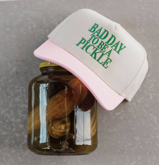 Bad Day to Be a Pickle Vintage Embroidered Trucker Hat - Boutique Bella BellaHats
