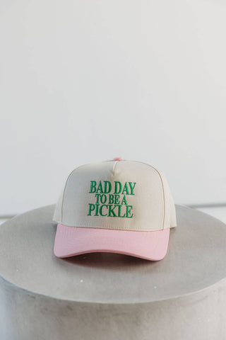 Bad Day to Be a Pickle Vintage Embroidered Trucker Hat - Boutique Bella BellaHats