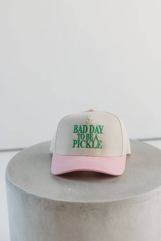 Bad Day to Be a Pickle Vintage Embroidered Trucker Hat - Boutique Bella BellaHats