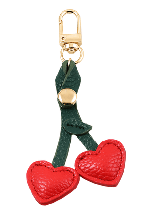 Bag Charm - Cherry Heart - Boutique Bella BellaDistress