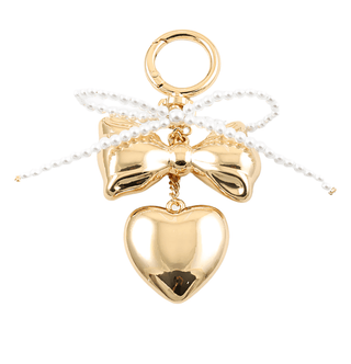 Bag Charm - Pearl Heart Charm - Boutique Bella BellaDistress