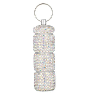 Bag Charm - Silver AB Stone Pill Storage - Boutique Bella BellaBag Charms