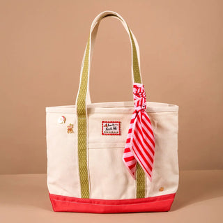 Peppermint Stripes The Darling Canvas Tote Bag