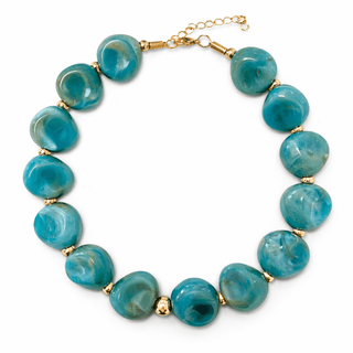 Bahama Blue Beaded Necklace - Boutique Bella BellaNecklace
