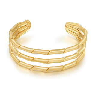 Bamboo Layered Cuff - Boutique Bella BellaBracelet
