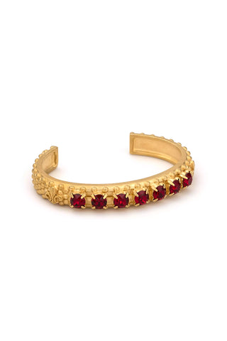 Ruby Red Bangle Bracelet