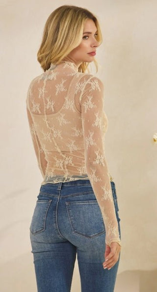 Barely There Lace Top - Boutique Bella BellaTops