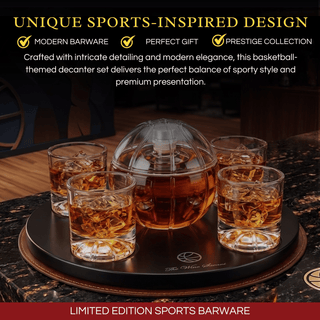 Basketball Decanter Set Premium Barware Gift Elegant Drinkware Collection - Boutique Bella BellaDecanter Sets